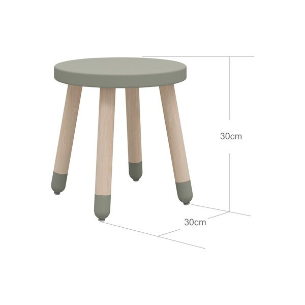Svetlo zelen otroški stolček Flexa Dots, ø 30 cm-image-2