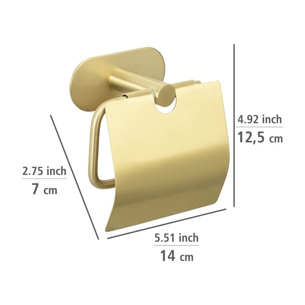 Držalo za toaletni papir iz nerjavečega jekla Orea Gold - Wenko-image-4