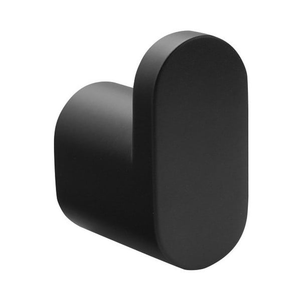 Mat črn medeninast stenski obešalnik Flori – Sapho