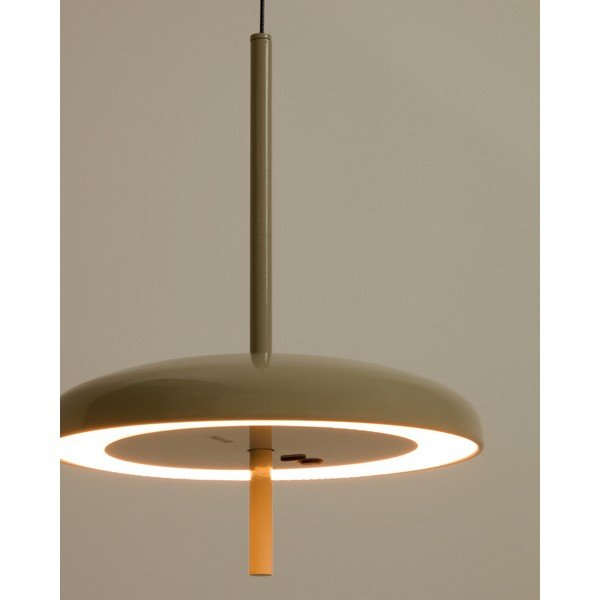 Svetlo siva LED zatemnitvena stropna svetilka s kovinskim senčilom ø 16 cm Porte – Kave Home-image-1