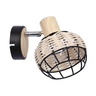 Črna/kremno bela stenska svetilka ø 12 cm Tajga – Candellux Lighting