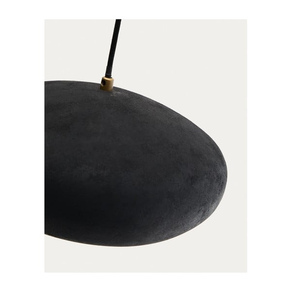Črna viseča svetilka s kovinskim senčilom ø 30 cm Inda – Kave Home-image-4
