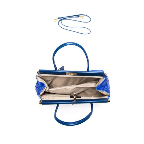 Usnjena torbica Anna Luchini 825 Bluette-image-3