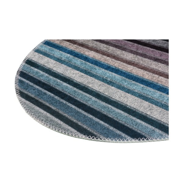 Modra/siva pralna okrogla preproga ø 120 cm – Vitaus-image-2