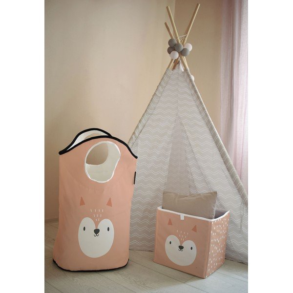 Oranžna tekstilna otroška košara za shranjevanje Dots from the Forest - Butter Kings-image-1