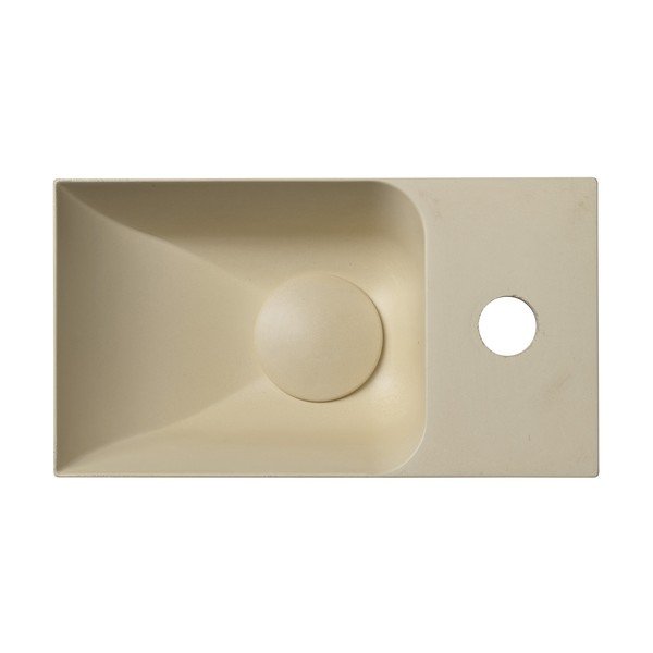 Kremno bel betonski manjši umivalnik 31x17 cm Piccolino – Sapho-image-2
