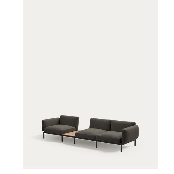 Temno siv oblazinjen vrtni kavč Sorells – Kave Home-image-4