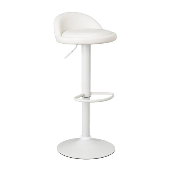 Beli barski stoli z nastavljivo višino iz umetnega usnja v kompletu 2 ks (višina sedeža 72 cm) – Casa Selección