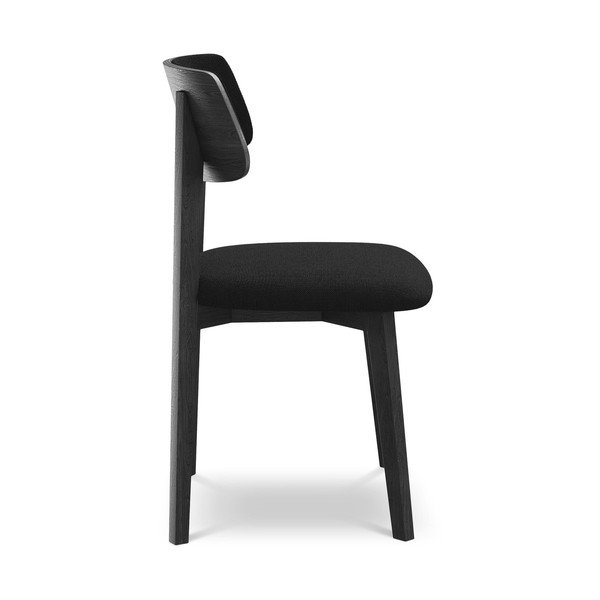 Črn jedilni stol iz masivnega lesa Niu – Makamii-image-2