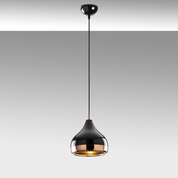 Viseča svetilka v črni in bakreni barvi Opviq lights Yildo, ø 17 cm-image-1