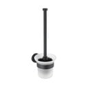 Mat črna steklena stenska WC ščetka Bosio – Wenko