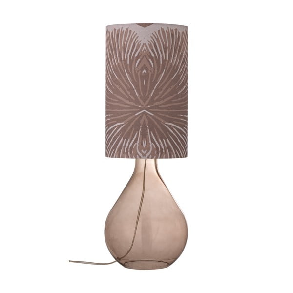 Rjava namizna svetilka s tekstilnim senčilom (višina 65 cm) Leni – Bloomingville