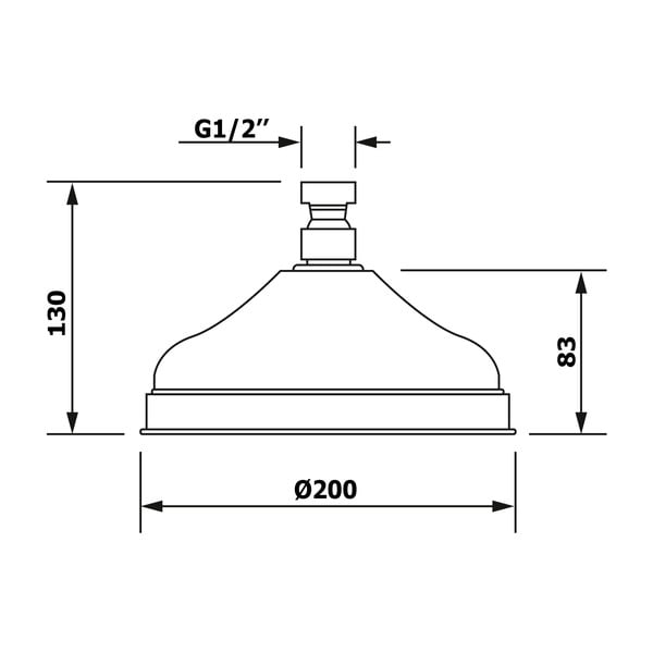 Medeninasta tuš glava v bronasti barvi ø 20 cm Antea – Sapho-image-1