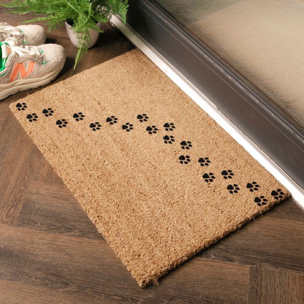 Predpražnik iz kokosovih vlaken 40x60 cm Paw Prints – Artsy Doormats-image-1