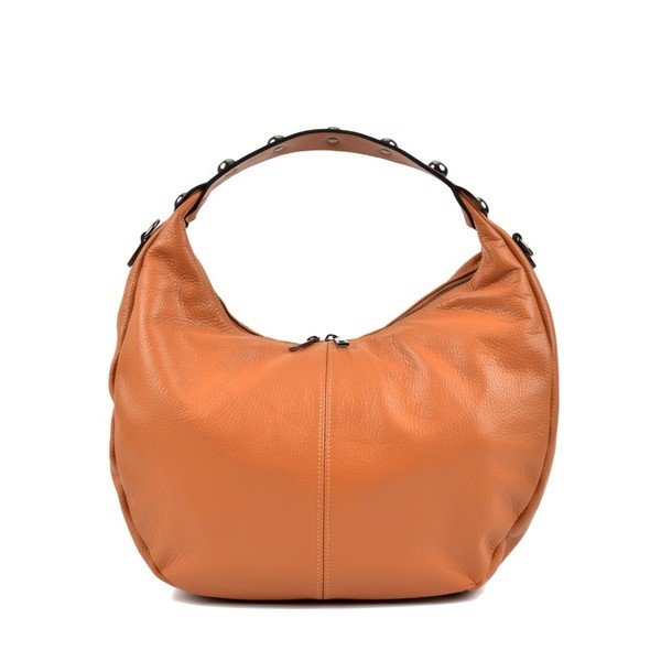 Konjak rjava usnjena torbica Roberta M Hobo-image-2