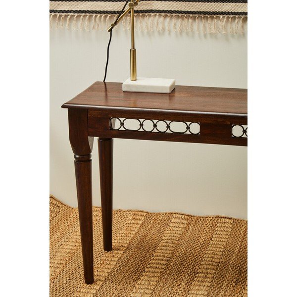 Stranska mizica iz masivnega palisandra v temni naravni barvi 45x120 cm Srina – Premier Housewares-image-3