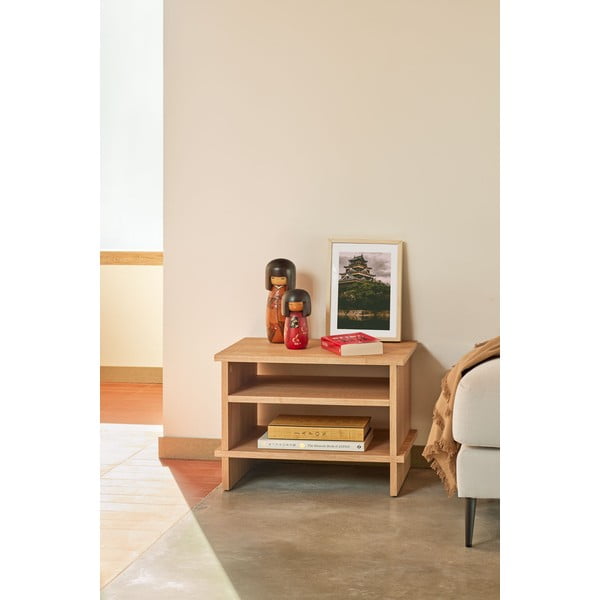 Nočna omarica v hrastovem dekorju v naravni barvi Inari – Teulat-image-1