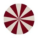 Rdeča/bela otroška preproga iz mešanice bombaža ø100 cm Wirla – Kave Home