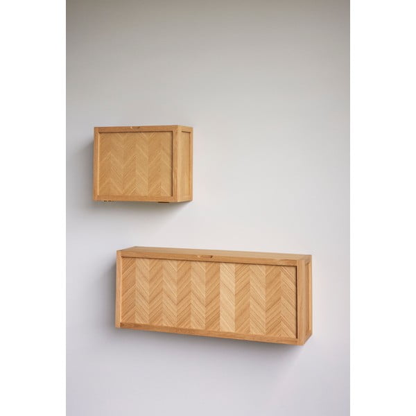 Omarica za čevlje iz hrastovega lesa Herringbone - Hübsch-image-2