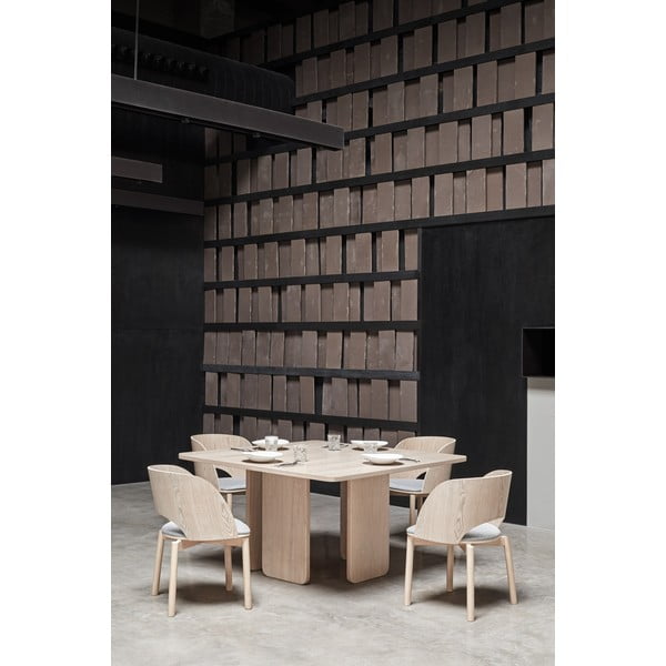 Jedilna miza s jesenovim furnirjem Teulat Arq, 137 x 137 cm-image-2