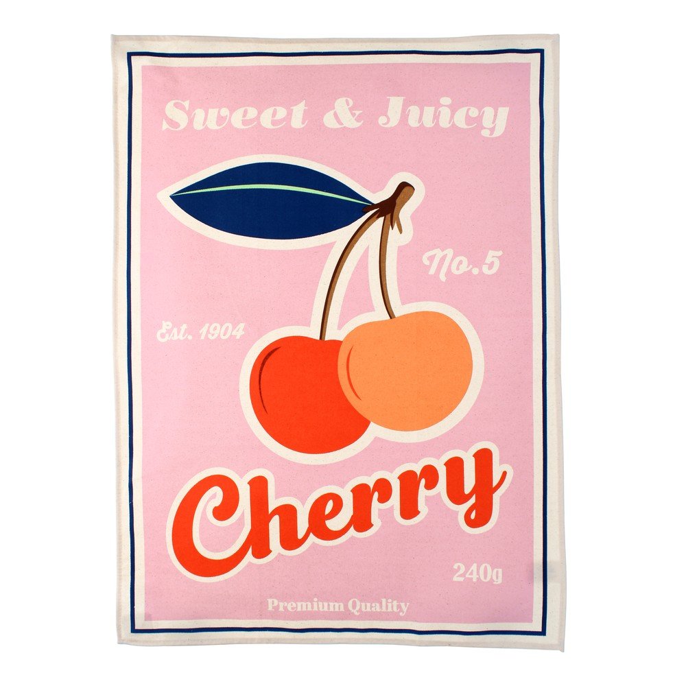 Bombažna kuhinjska krpa 70x50 cm Cherry