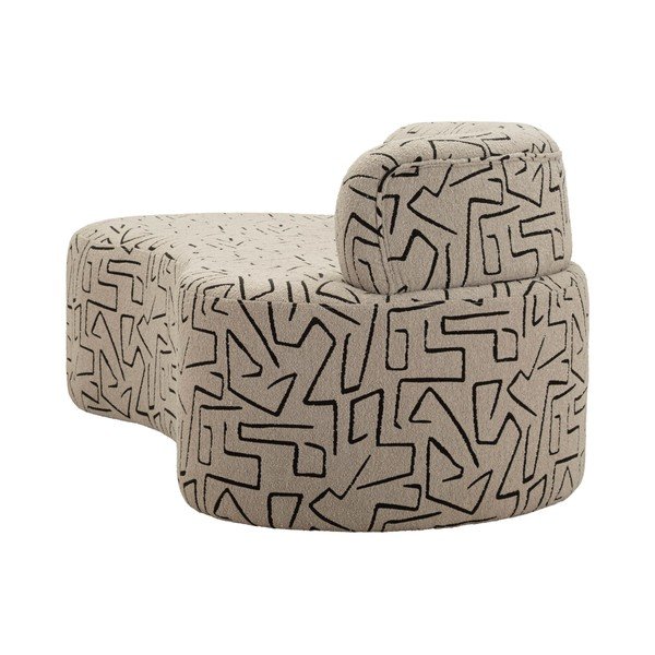 Bež sedežna garnitura iz tkanine bouclé 176 cm Nairobi – Mauro Ferretti-image-3