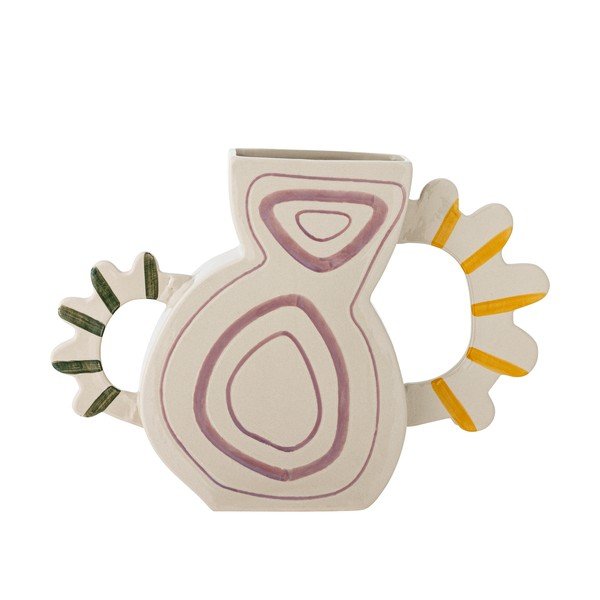 Ročno poslikana vaza iz kamenine (višina 26 cm) Samila – Bloomingville-image-3