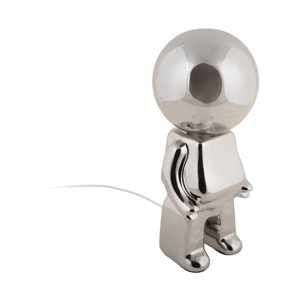 LED zatemnitvena namizna svetilka v srebrni barvi s steklenim senčilom (višina 27 cm) Ross – Leitmotiv-image-3