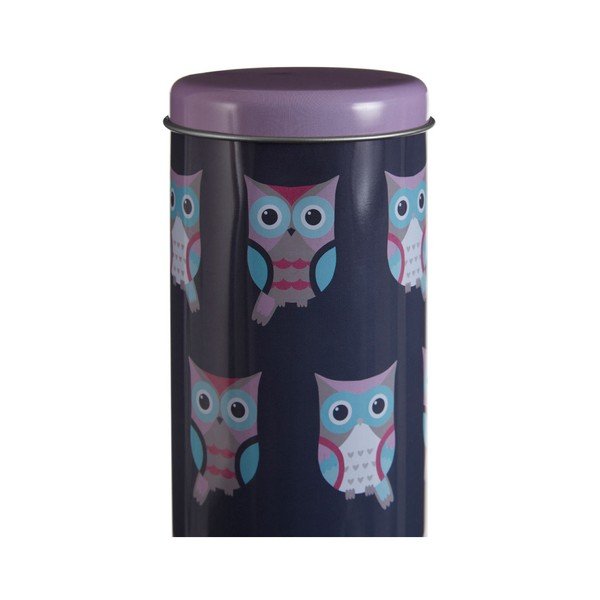 Okrogla pločevinasta škatla Premier Housewares Happy Owls, Ø 8 x 18 cm-image-3