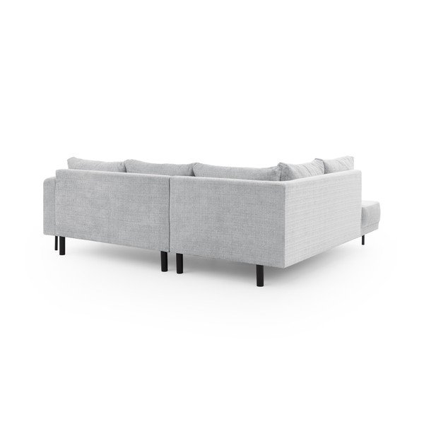 Svetlo siva kotna sedežna garnitura iz šenilje (levi kot/v obliki črke L) Mauris  – Ropez-image-3