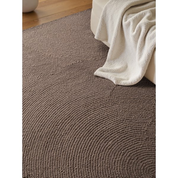 Sivorjava ročno tkana volnena preproga 120x180 cm Eleni Taupe – Hanse Home-image-3