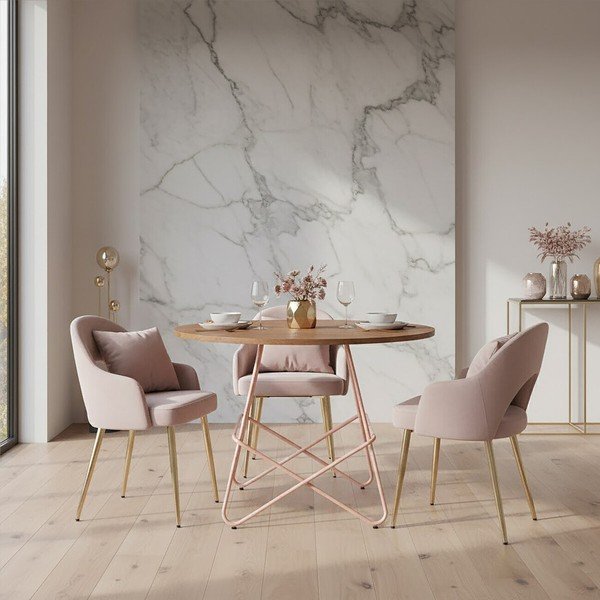 Okrogla jedilna miza iz masivnega bresta ø 80 cm District – Premier Housewares-image-3