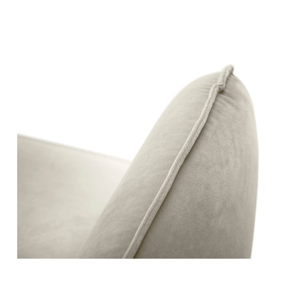 Bež žametni fotelj Cosmopolitan Design Vienna-image-2