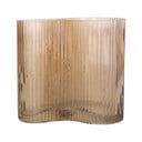 Svetlo rjava steklena vaza PT LIVING Wave, višina 18 cm