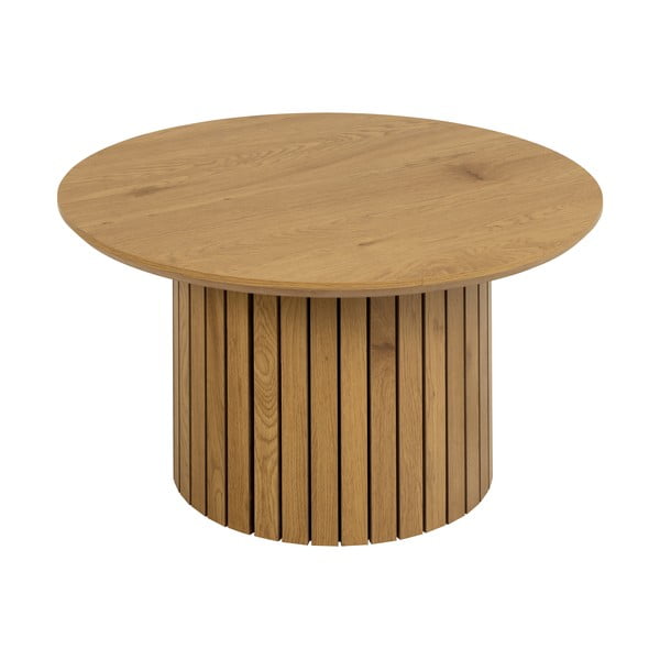 Okrogla mizica s ploščo v hrastovem dekorju ø 80 cm Yale - Actona-image-2