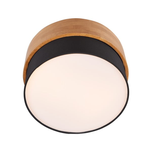 Stropna svetilka s tekstilnim senčilom v črni in naravni barvi Seasons – Trio-image-3