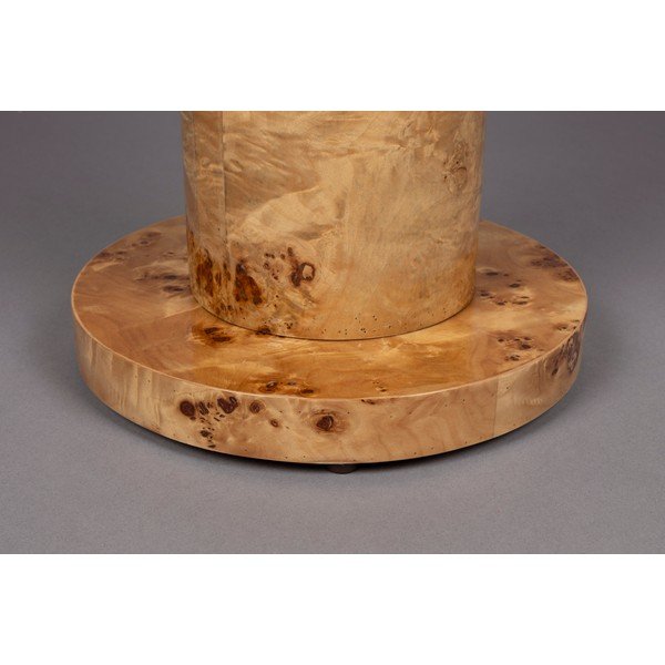 Okrogla stranska mizica v orehovem dekorju ø 46 cm Quinn – Dutchbone-image-2