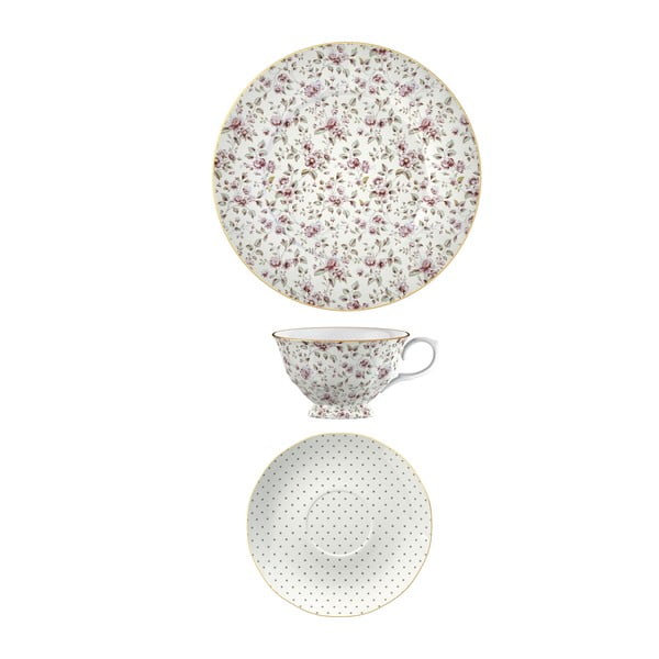Porcelanska skodelica in krožnik ter desertni krožnik Creative Tops Ditsy Floral