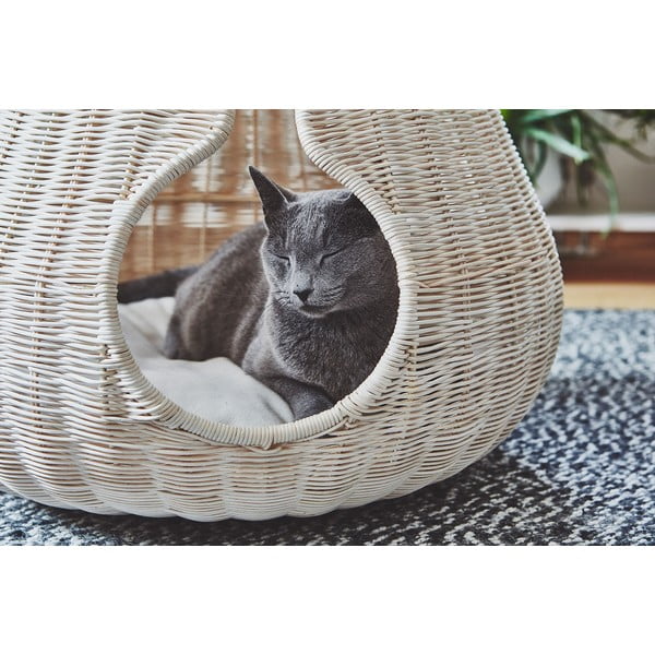 Podloga za mačke iz ratana v naravni barvi ø 56 cm Perla Natural – MiaCara-image-4