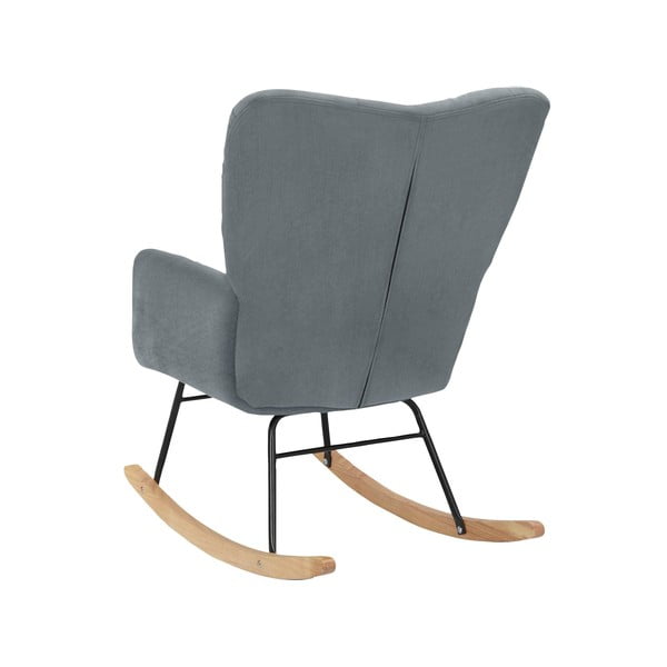 Siv žameten gugalni fotelj Elza – Støraa-image-3