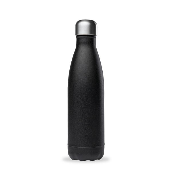 Črna steklenica za vodo iz nerjavečega jekla 500 ml Matt - Qwetch-image-2