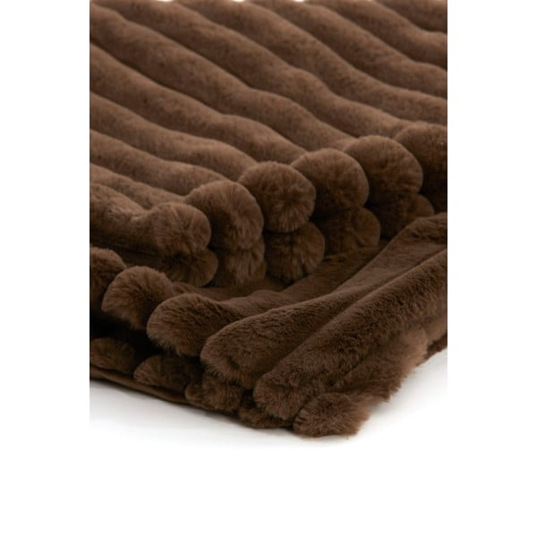 Rjava odeja iz mikropliša 130x170 cm Vajen – Light & Living-image-1