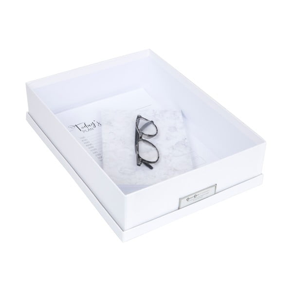 Bela škatla za shranjevanje dokumentov Bigso Box of Sweden Oskar, velikost A4-image-3