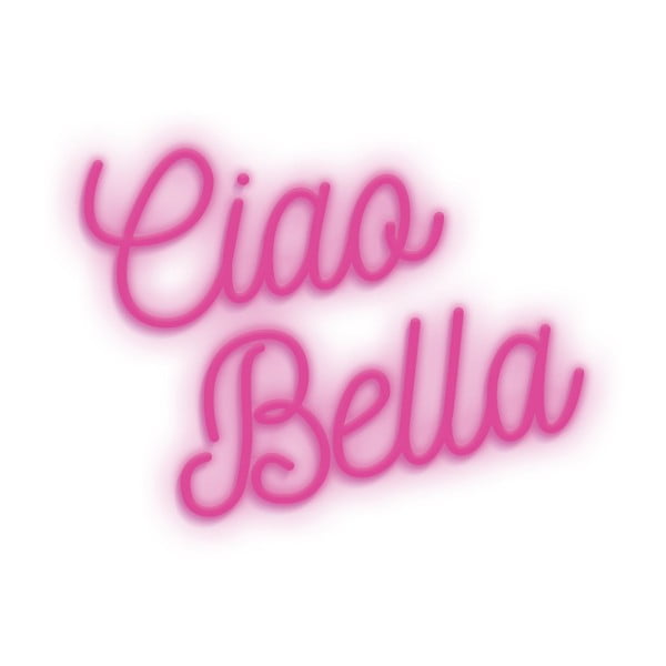 Roza stenska svetleča dekoracija Candy Shock Ciao Bella, 40 x 28,5 cm-image-2
