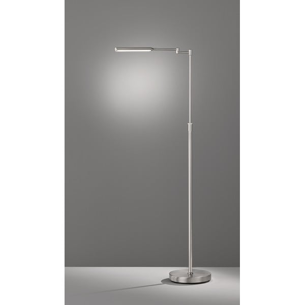 LED stoječa svetilka v srebrni barvi s kovinskim senčilom (višina 130 cm) Nami – Fischer & Honsel-image-2