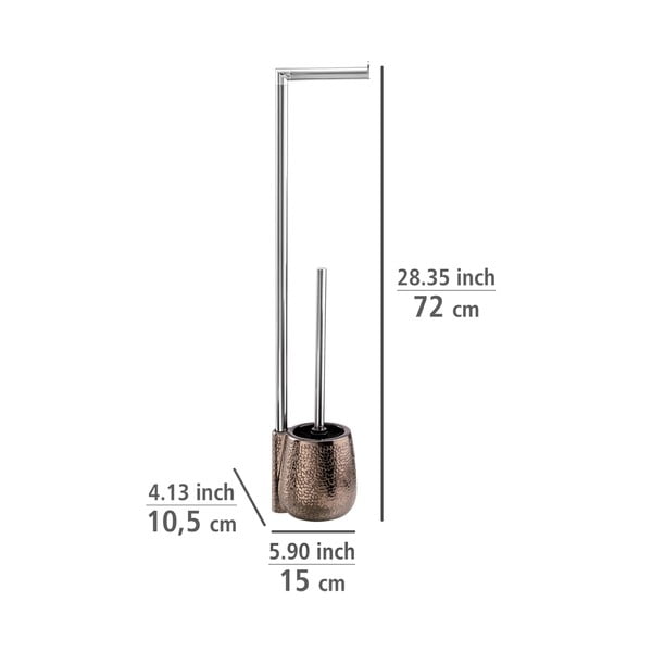 Rjavo keramično stojalo za WC papir z WC ščetko Marrakesh – Wenko-image-3