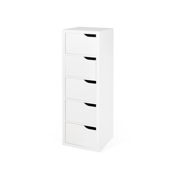 Bela komoda s 5 predali TemaHome Basic-image-4