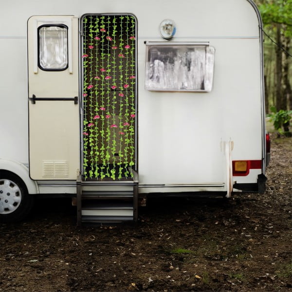 Rdeča/zelena zavesa za vrata 90x190 cm Roses – Maximex-image-1