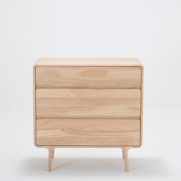 Masivna hrastova komoda s 3 predali Gazzda Fawn-image-3