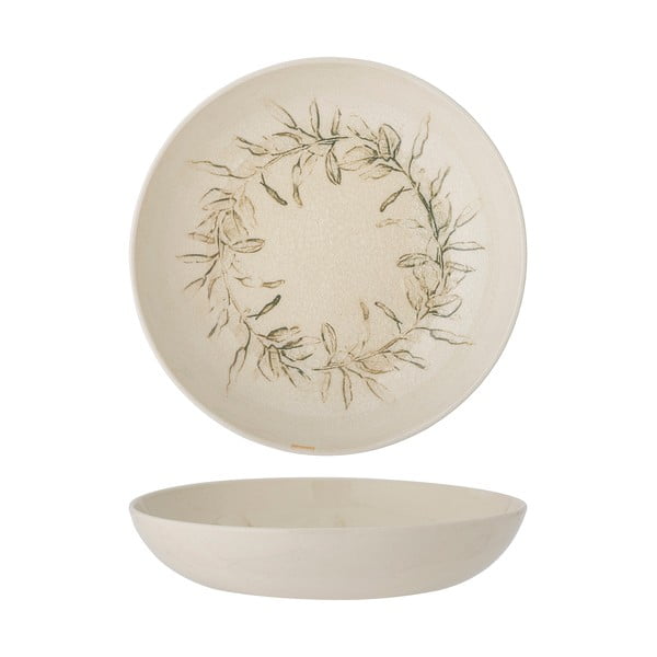 Kremno bela lončena skledica z božičnim motivom 450 ml Hollie – Bloomingville-image-2